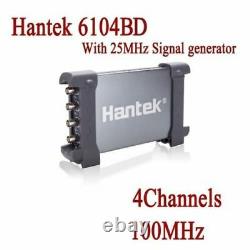 Générateur Usb Hantek 6104bd Pc 1gsa/s 4ch 100mhz Oscilloscope De Stockage Numérique