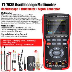 Générateur de signal oscilloscope 3 en 1, multimètre numérique, stockage des données de forme d'onde sur PC