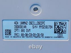 HP Agilent DSO-X 3014A 100MHz 4ch Oscilloscope de stockage numérique avec Opt. 001 DVM