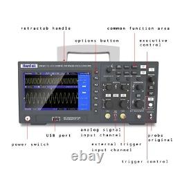 Hantek DSO2D10 Oscilloscope de stockage numérique 2 canaux 100 MHz 1 Géch/s Taux d'échantillonnage