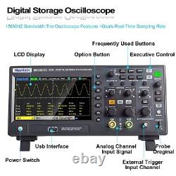 Hantek Dso2d10 2ch Oscilloscope De Stockage Numérique 100mhz 1gsa/s 8m Avec Source De Signal