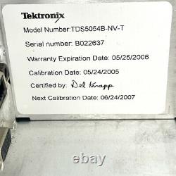 Oscilloscope De Stockage Numérique Tektronix Tds5054b-nv-t, 4 Canaux, 500 Mhz 1 Gs/s
