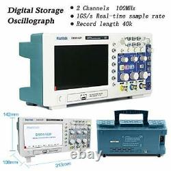 Oscilloscope De Stockage Usb Numérique 2 Canaux 100mhz 1gsa/s Grand Écran LCD Tft