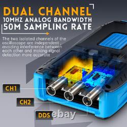 Oscilloscope Numérique Portable FNIRSI 2C23T Multimètre + Générateur de Signaux Fonctionnels