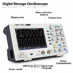 Oscilloscope Stockage Numérique 2 Canaux 200mhz Bande Passante Usb 1gs/s Écran LCD