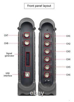 Oscilloscope USB Auto 1008C/DAQ/Generateur 8CH de test de véhicule avec pince ampèremétrique