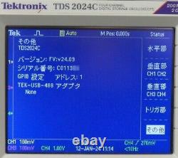 Oscilloscope de stockage numérique Tektronix TDS2024C 200 MHz d'occasion du Japon