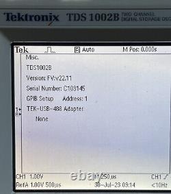Oscilloscope de stockage numérique Tektronix TDS 1002B 2CH 60MHz 1GS/s P2220 MS8216DMM