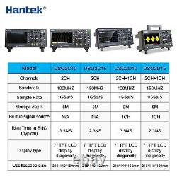 Oscilloscope de stockage numérique USB Hantek 2CH 1GSa/s 100MHz/150MHz Série DSO2000