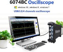 Oscilloscope de stockage numérique USB basé sur PC Hantek 6074BC 4CH 70Mhz de largeur de bande