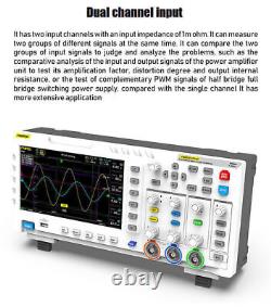 Oscilloscope numérique FNIRSI 1014D 7 pouces avec affichage TFT LCD, double canal et stockage de 1 Go