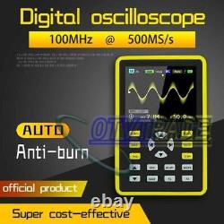 Oscilloscope numérique portable mini à écran LCD IPS 100 MHz 500 MSa/s ADS5012H