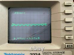 Tektronix 222a Digital Storage Oscilloscope Travailler Avec 2 Sondes Lire