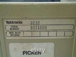 Tektronix 2232 Oscilloscope De Stockage Numérique Sérial# B031820 100mhz Non Testé