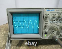 Testé Tektronix 2210 50/10 Mhz Analogique / Digital Two Channel Storage Oscilloscope