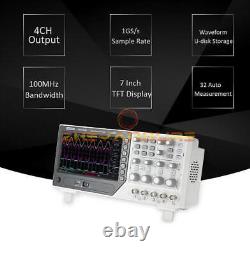 Un oscilloscope Hantek DSO4104B 100MHz 4 canaux 1GSa / s + 64K de stockage numérique